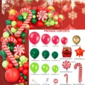 Christmas balloon garland kit red green latex balloons candy cane foil balloons decor - Christmas Set 07
