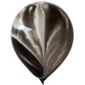 Ballon en latex agate 10 pouces noir blanc marbre motif fete mariage decoration 2.2g - 100 Pièces/Paquet / Agate noire