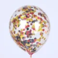 Ballon transparent de 12 pouces avec des sequins rouge, noir et or pour la fête - Paillettes Rouge Noir Or