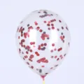 Ballon transparent à confettis rouges pour la décoration de fête et d'anniversaire. - Paillettes Rouges