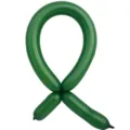 Dark green long magic latex balloon, twisted variant shape for festive party decoration. - Dark Green