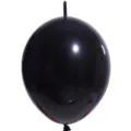10 inch black tail balloon connecting latex balloon for party wedding decoration setup thick matte - Black