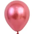 5-Zoll Metallischer Rosa Ballon Chrom Latex Geburtstag Party Hochzeit Dekoration Zubehör - 100 Stück Packung / Rot