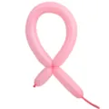 Pink long magic balloon twisted into ribbon shape, perfect for party and wedding decoration. - Light Pink