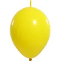 10 inch yellow tail linking latex balloon for party wedding decoration, matte finish variant. - Yellow