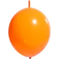 10-inch thick matte macaron orange tail linking latex balloon for party and wedding decor. - Orange
