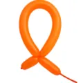 Orange long magic balloon twisted ribbon shape latex party decoration balloon option variant - Orange