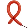 Red long magic balloon twisted into ribbon shape, ideal for wedding party decoration. - Pomegranate Red