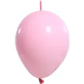 Matte pink latex linking balloon for party decoration and wedding celebration setup. - Baby Pink