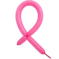 Pink magic long balloon twisted into ribbon shape, perfect for wedding party decor. - Rose Red