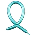 Metallic turquoise long magic balloon for wedding party decoration, latex balloon sculpture. - Metallic Green