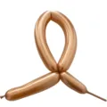 Metallic rose gold long magic balloon, twisted ribbon shape variant for party decor. - Metallic Rose Gold