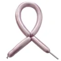 Pearl light purple long magic balloon twisted into ribbon shape for party decoration. - Metallic Barbie Pink