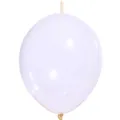 10 inch clear tail linking latex balloons for wedding party decoration and balloon arch setup. - Clear