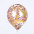 Ballon transparent de 12 pouces avec paillettes dorées et roses pour fêtes et anniversaires. - Paillettes Or Violet