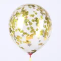 Ballon En Latex Transparent De 12 Pouces Avec Confettis Etoiles Dorees Fete Style - Étoiles d'or