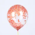Ballon Confetti Transparent 12 Pouces Paillettes Or Rose Fête Anniversaire Mariage Déco - Confettis Orange