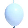 10-inch macaron light blue tail linking latex balloon for party and wedding decoration - Maca Blue