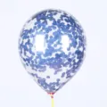 Ballon transparent de 12 pouces avec des sequins de confettis bleus pour fête de mariage - Confettis Bleus 2.5cm Sachet 10g