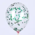 Ballon transparent de 12 pouces rempli de confettis verts pour decoration de fete. - Paillette Verte