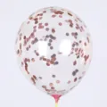 Ballon transparent 12 pouces avec confettis or rose pour anniversaire mariage fête 1pc - Paillettes Or Rose