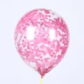 Ballon transparent de 12 pouces avec des paillettes roses pour mariage anniversaire fête. - Confettis Rose Rouge