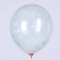 Ballon transparent de 12 pouces avec sequins bleu clair pour fête danniversaire et mariage - Confettis Bleu Néon Petit