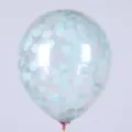 Ballon transparent de 12 pouces avec confettis bleu clair pour fete anniversaire deco - Confettis Bleu Néon Grand