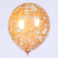 Ballon transparent de 12 pouces avec des paillettes confettis orange pour fete decoration. - Confettis Jaune Citron