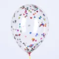 Ballon transparent de 12 pouces avec confettis de cœur colorés pour fête et mariage. - Paillettes Cœurs Mixtes