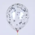 Ballon transparent de 12 pouces avec confettis d'or et d'argent pour decoration de fete - Paillettes Argentées