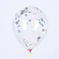 Ballon transparent de 12 pouces avec confettis de flocons de neige pour decoration fete. - Flocon de neige argenté