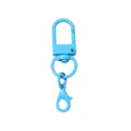 Fibbia a U in metallo blu chiaro moschettone girevole per borsa e portachiavi DIY - 50x12mm / Blu