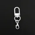 Moschettone girevole in metallo verniciato bianco a forma di U accessorio per borsa - 50x12mm / Bianco