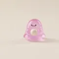 Figurina in miniatura in resina fantasma rosa luminoso perla carina decorazione scrivania micro - Viola