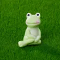 Mignonne figurine de grenouille de yoga en résine miniature pour déco de bureau jardin - Style Grenouille Dame