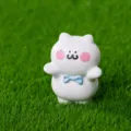Miniatura resina simpatico gatto statuetta DIY casa delle bambole paesaggio ornamento parti - Gatto Bianco Bombola di Gas - Mento Appoggiato