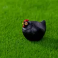 Mini Statuetta Gallina Nera Micro Paesaggio Resina Pollo Giocattolo Giardino Decorazione - Gallina nera