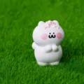 Simpatica statuetta di gatto bianco per decorazione da scrivania e giardino in miniatura. - Gatto Bianco Bombola di Gas - Pugno Raccolto