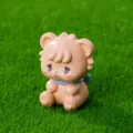 Simpatica statuetta di orsetto in resina ornamento da scrivania per fai da te 1pz - Orso Latte