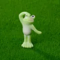 Figurine Miniature de Grenouille Yoga Verte Animal Mignon Décoration Résine Bureau - Style Grenouille Geste Cœur Gauche