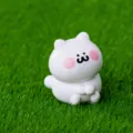 Simpatica statuetta gatto bianco in resina decorazione scrivania, accessorio giardinaggio. - Gatto Bianco Bombola di Gas - Testa Inclinata
