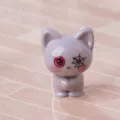Mignonne mini figurine chat diable en résine micro paysage ornement maison poupée auto - Gris Toile d'Araignée