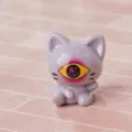 Mini chat démon figurine en résine mignon micro paysage ornement de voiture avec taille. - Gris Borgne