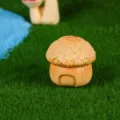 Carino mini casa fungo micro paesaggio ornamento scrivania decorazione giocattolo 2.5cm - Casa di Paglia di Pulcino