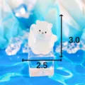 Statuetta di orso polare luminoso in resina micro paesaggio ornamento carino decorazione scrivania - Orso polare in piedi