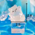 Statuetta di orso polare luminoso in resina miniatura decorazione scrivania 2.6cm - Orso Polare Carino