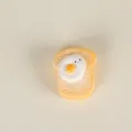 Ciondolo in resina miniatura toast uovo al tegamino DIY decorazione cibo casa bambole - Pane