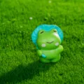 Mini statuetta rana verde in resina ornamento giardino simpatico micro paesaggio decorazione scrivania - Rana della pioggia