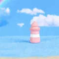 Rosa miniatura faro statuetta per micro paesaggio DIY decorazione da giardino piccolo - Faro